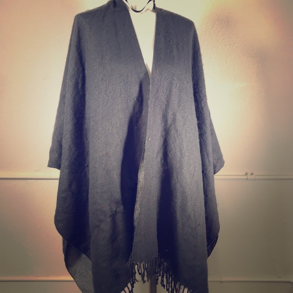 Nordstrom Grey Combo Poncho Shrug - Picture 1 of 6